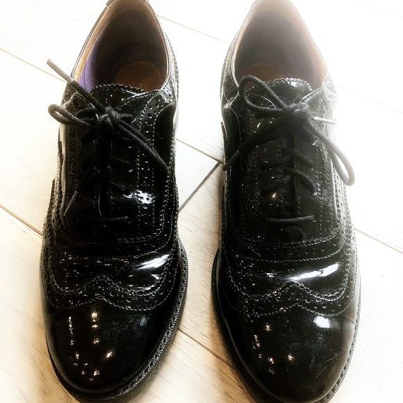 Sperry Shoes - Sperry Women's Black Patent Tie Loafers Size 8.5
